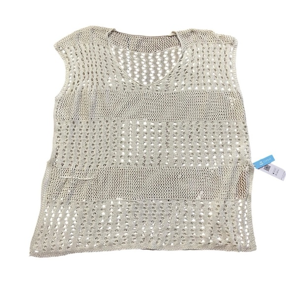 Cupshe Crochet Women’s Swimsuit Bathing Suit Coverup Ivory Size S Pool Beach - Picture 9 of 10